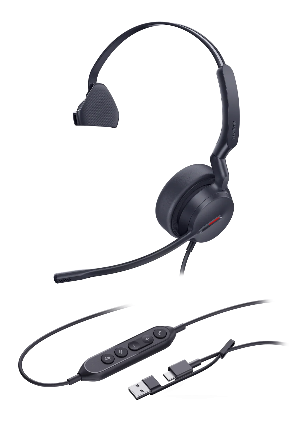 Yealink UH44 Mono USB-C/A headset - Image 2